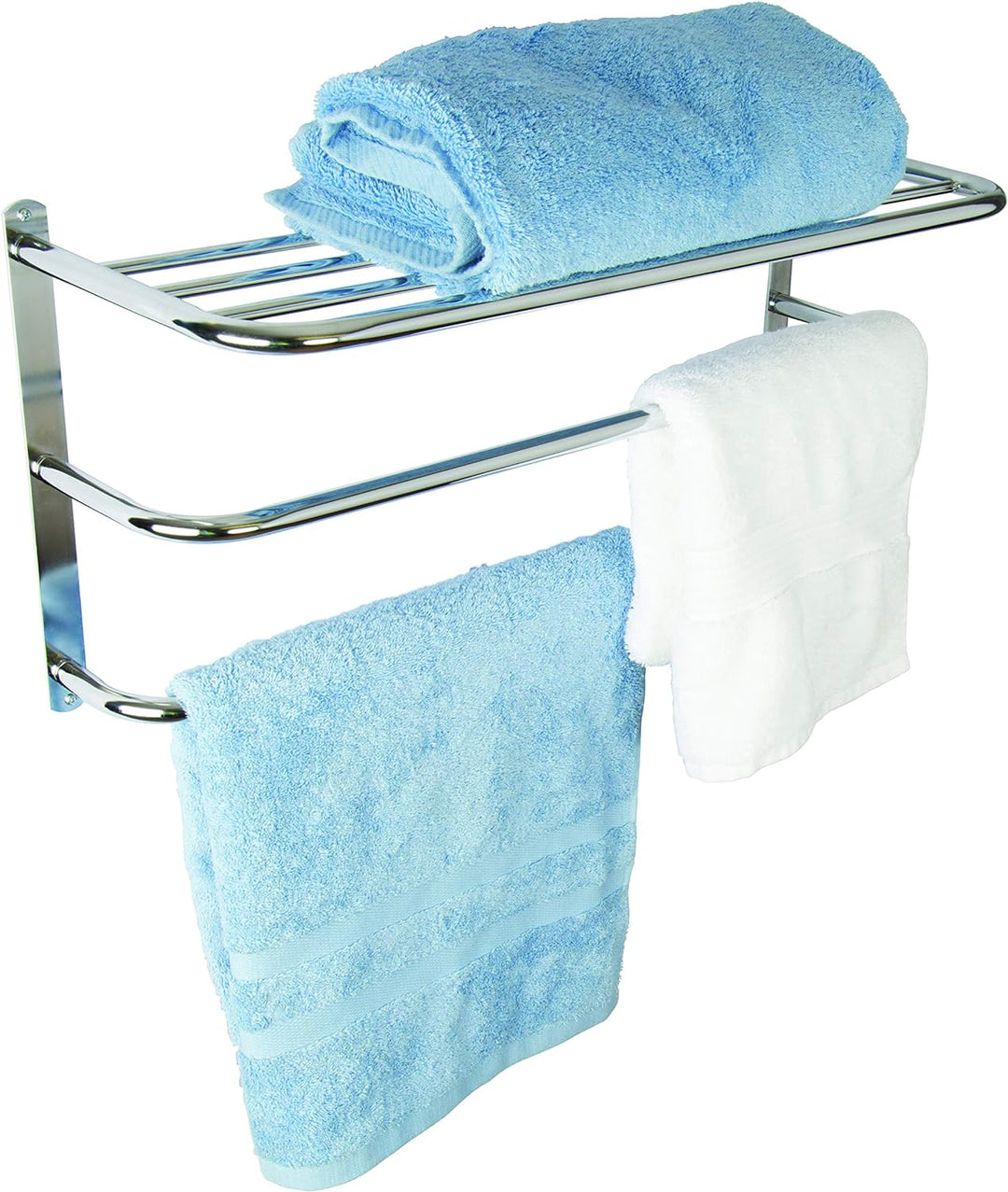 Croydex verchromter Baustahl Wand montiert Handtuch Rack und zusätzliche Rails
