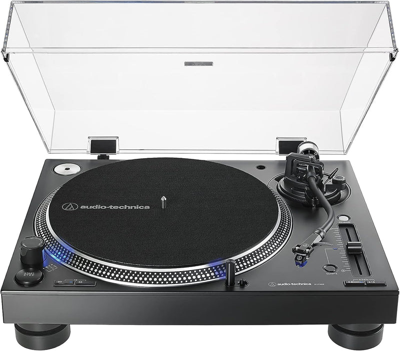 Audio-Technica LP140XPBKEUK Professioneller Manueller DJ-Plattenspieler mit Direktantrieb Schwarz