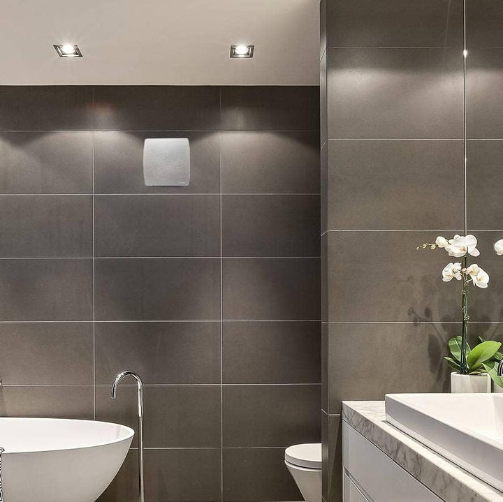 STERR Badezimmerlüfter 150mm mit Rückschlagventil Silber silent badlüfter - Modern lüfter ins Badezi