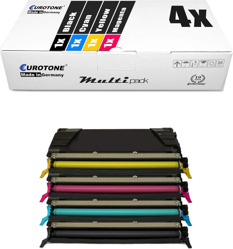 4X Müller Printware Toner für Lexmark C 520 522 524 530 532 534 DN N DTN ersetzt Set aus 4, Set aus