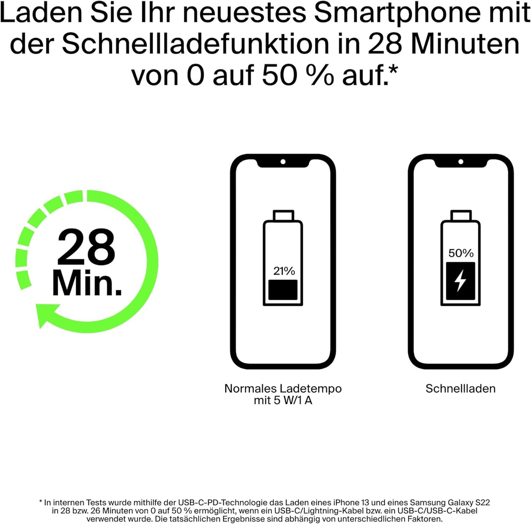 Belkin 10.000 mAh Powerbank, USB-C Power Delivery, tragbares Schnellladegerät mit 18 W- USB-C- und 1