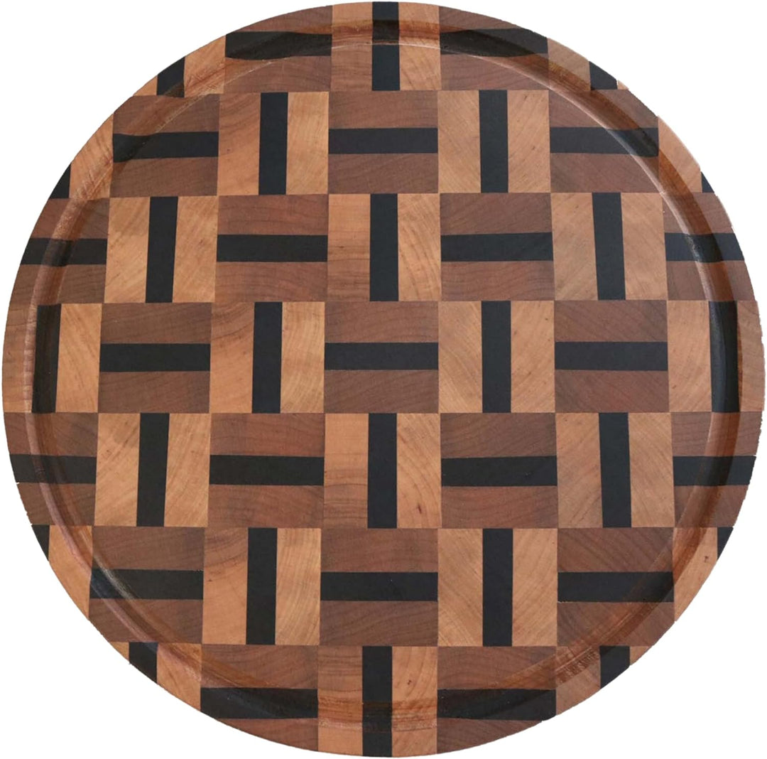 Holz4home Schneidebrett Rund Strukturiert Aus Massiver Birke | ø28 Cm | Handgearbeitet, Robust, Schn