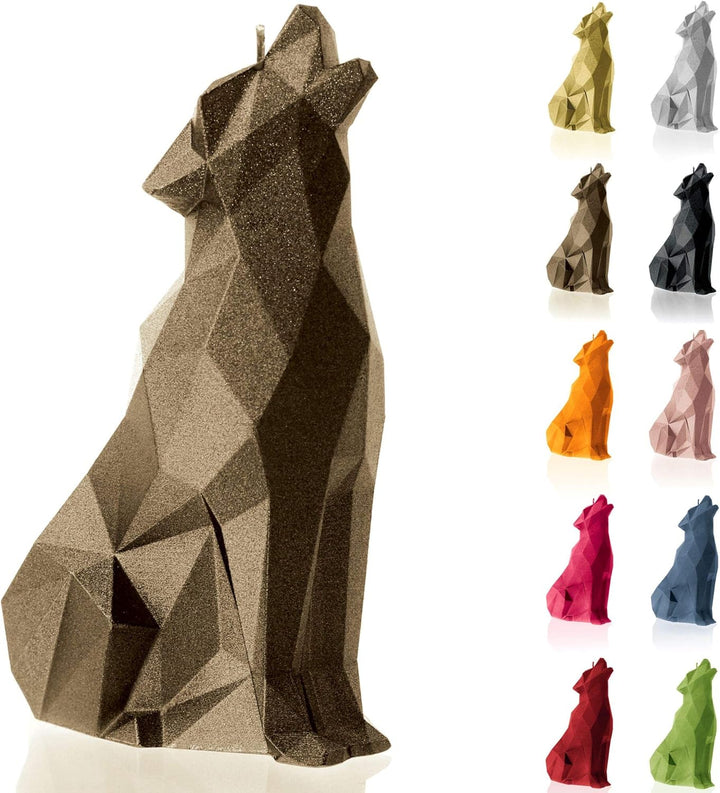 Candellana Handmade Wolf Low-Poly Kerze Geschenk- Lustig - Dekorative Kerze - Home Décor - Geschenke