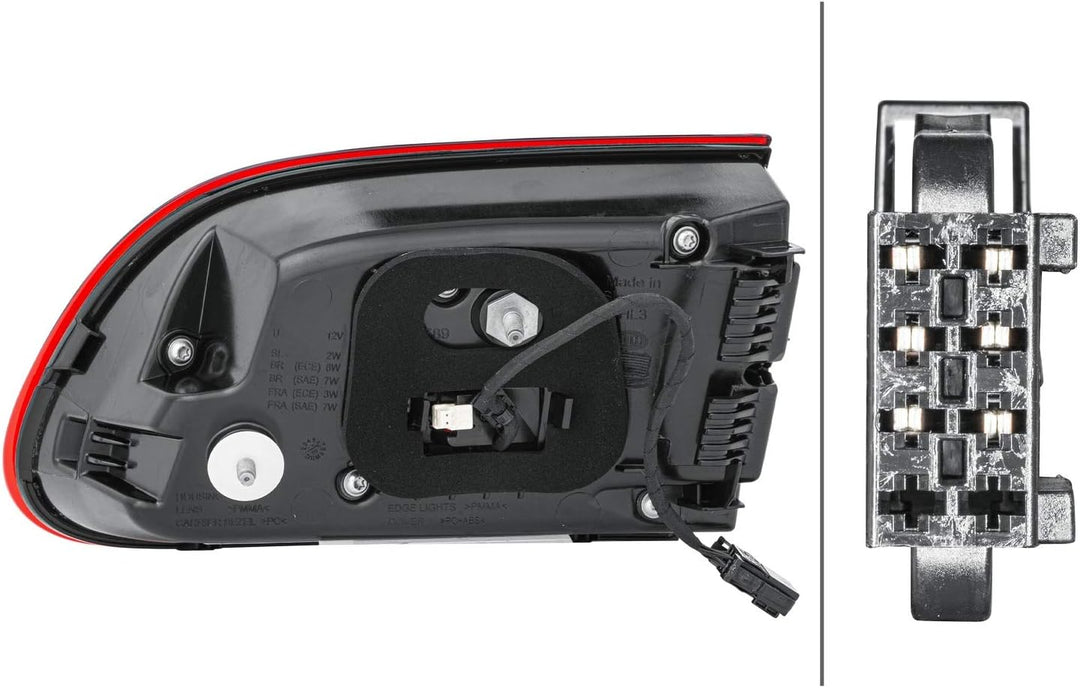 HELLA 2SD 011 500-151 Heckleuchte - LED - innerer Teil - ECE/CCC - für Rechtsverkehr/für Linksverkeh