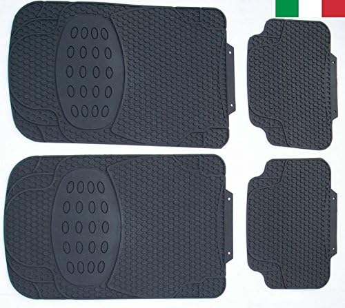CENNI 27853 Permanentes Teppich Auto Gummi geruchslos, Universal, 4-teilig Made in Italy