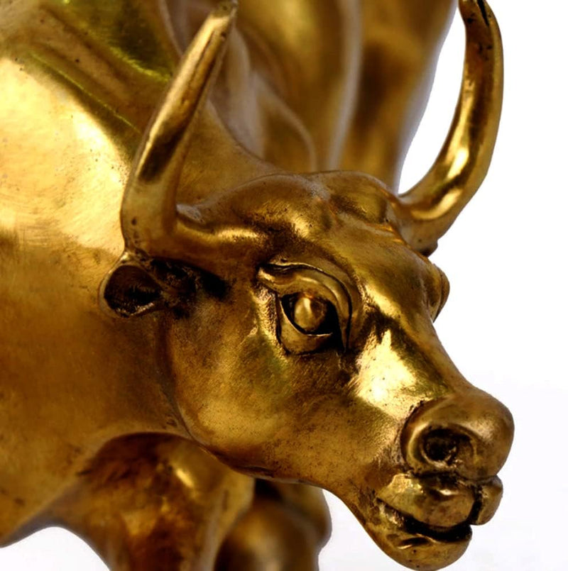 WANLIAN Wall Street Bull Statue Bronze Bull Skulptur Home Decoration Repräsentiert Leben Glück Feng