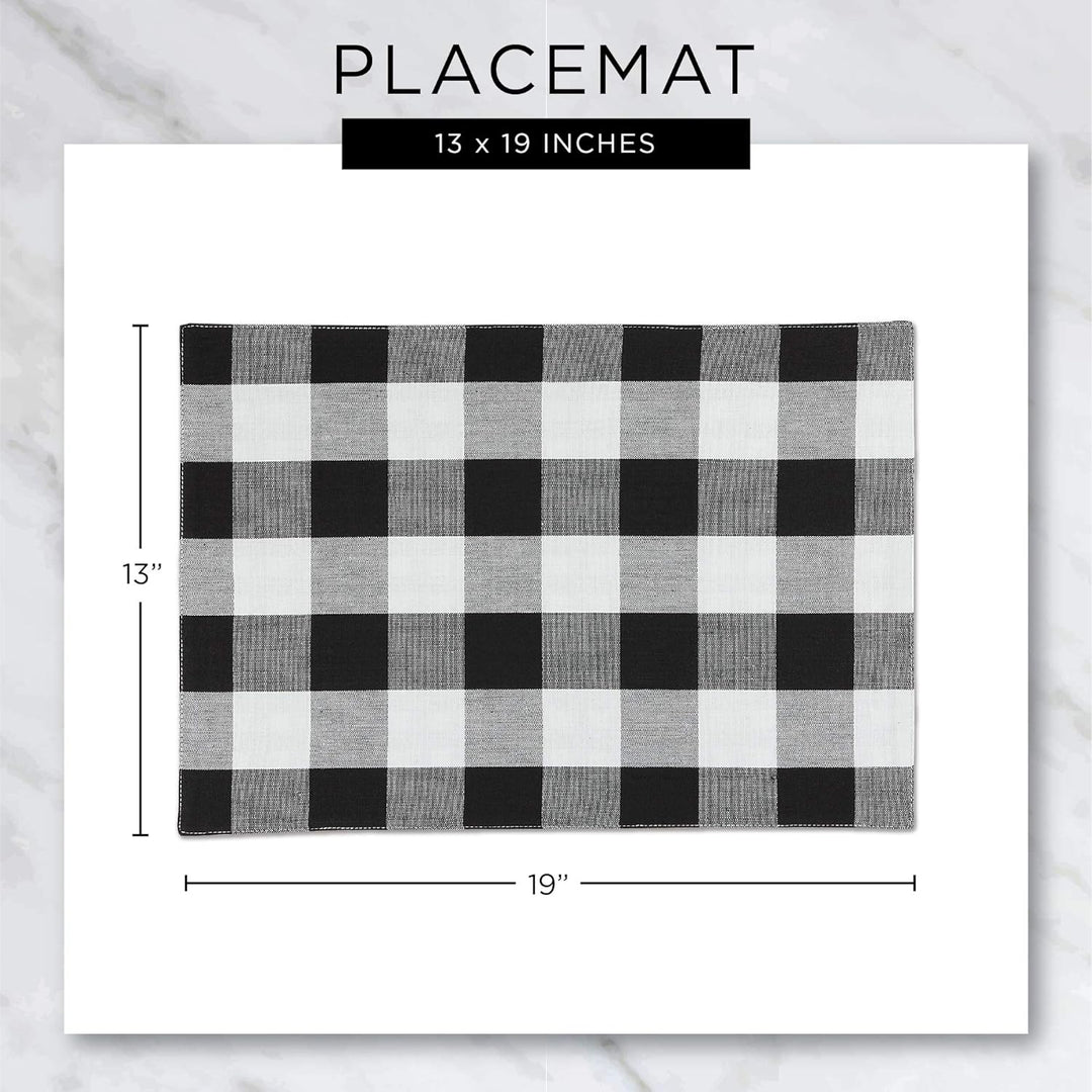 DII Gesteppte Tischsets aus der Farmhouse-Kollektion, Grau, 6-teilig Placemat Set Grau, Placemat Set