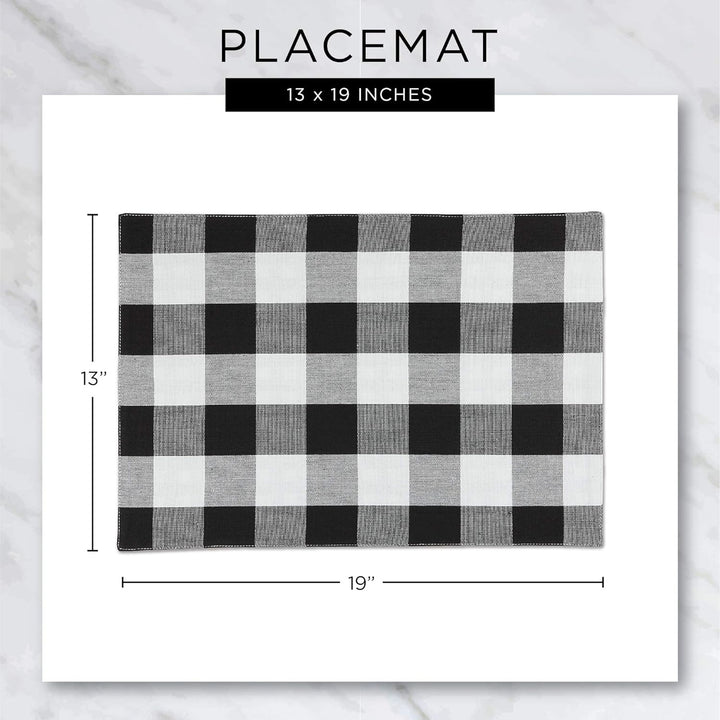 DII Gesteppte Tischsets aus der Farmhouse-Kollektion, Grau, 6-teilig Placemat Set Grau, Placemat Set