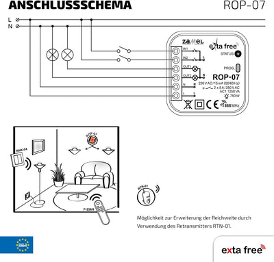 Zamel EXF10000104 ROP-07 Kabellose Steuerung