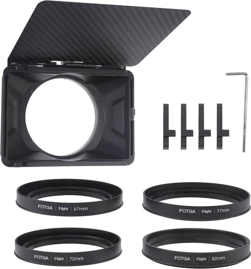 Hersmay Mini Matte Box Leichte 4x4 4x5,65 Objektiv Clip Matte Box für DSLR Mirrorless Kamera für Son