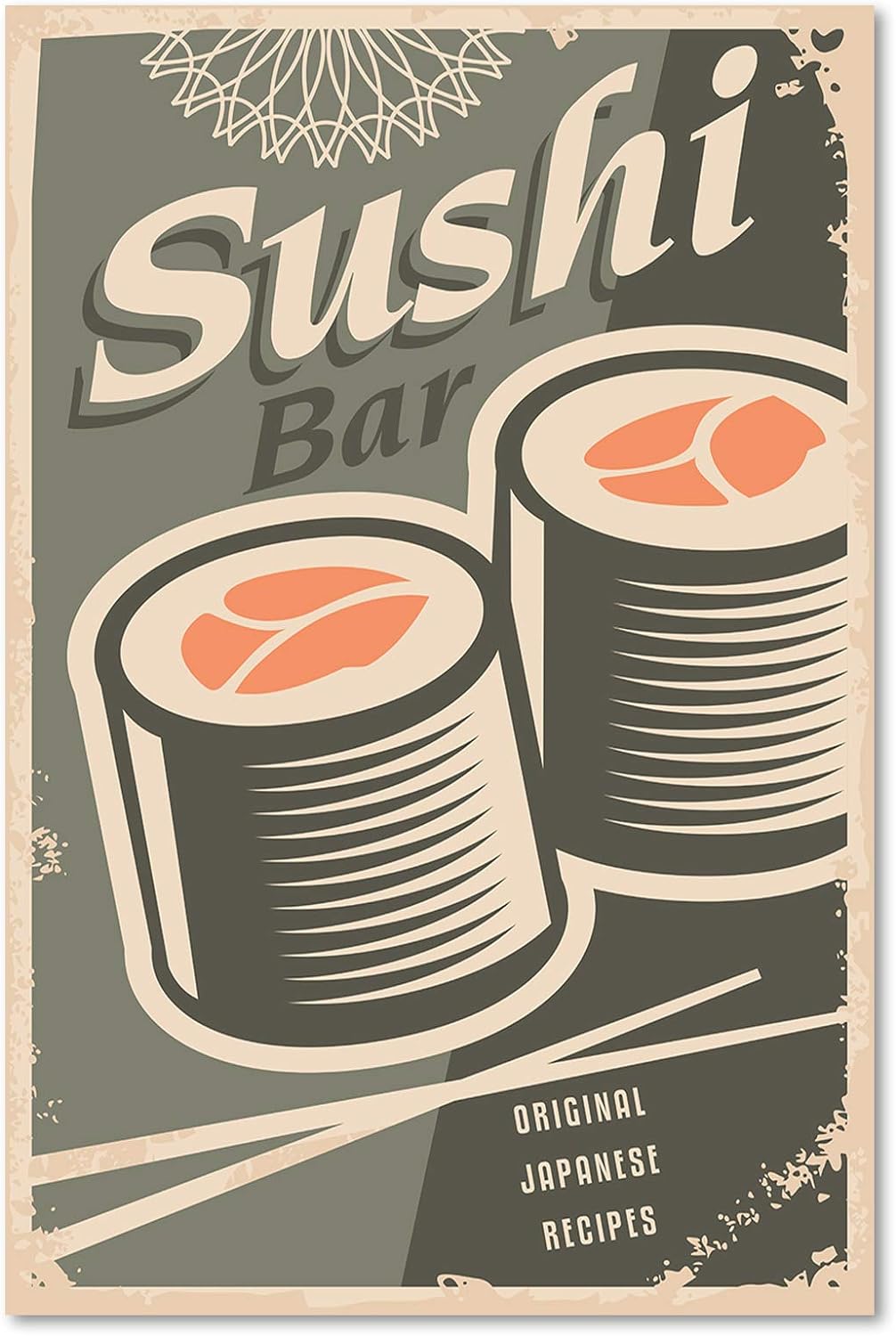 Wandbild XXL altmodisches Schild Deko Kunst Bilder Blechschild Grau 80x120 cm Deco panel 80x120 cm G