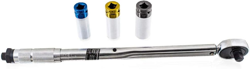 Bituxx® Drehmomentschlüssel Set 1/2" 40-210 Nm Ratsche Drehmoment Schlüssel inkl Felgenschutz Schlag