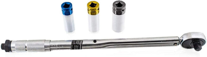 Bituxx® Drehmomentschlüssel Set 1/2" 40-210 Nm Ratsche Drehmoment Schlüssel inkl Felgenschutz Schlag