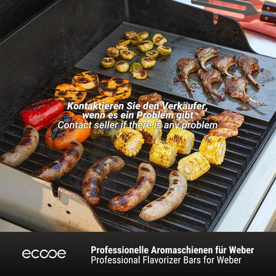 ecooe V2A Edelstahl Aromaschienen Flavorizer Bars für Weber Spirit und Spirit II - 200er Baureihe ab