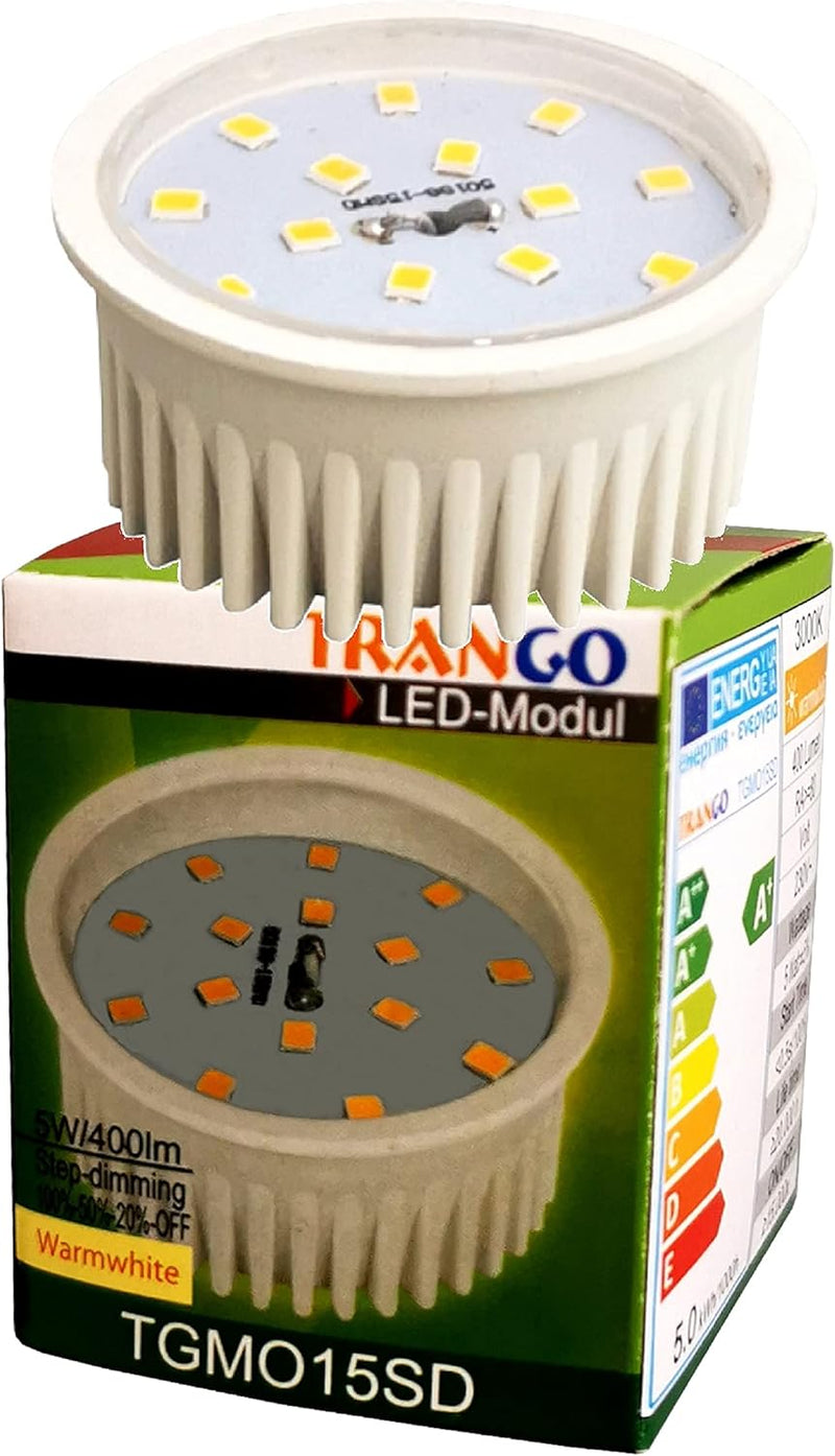 Trango 6er Set LED Einbauleuchten 6737R-06MO Einbaustrahler I Spots aus rostfreiem Aluminium incl. 6