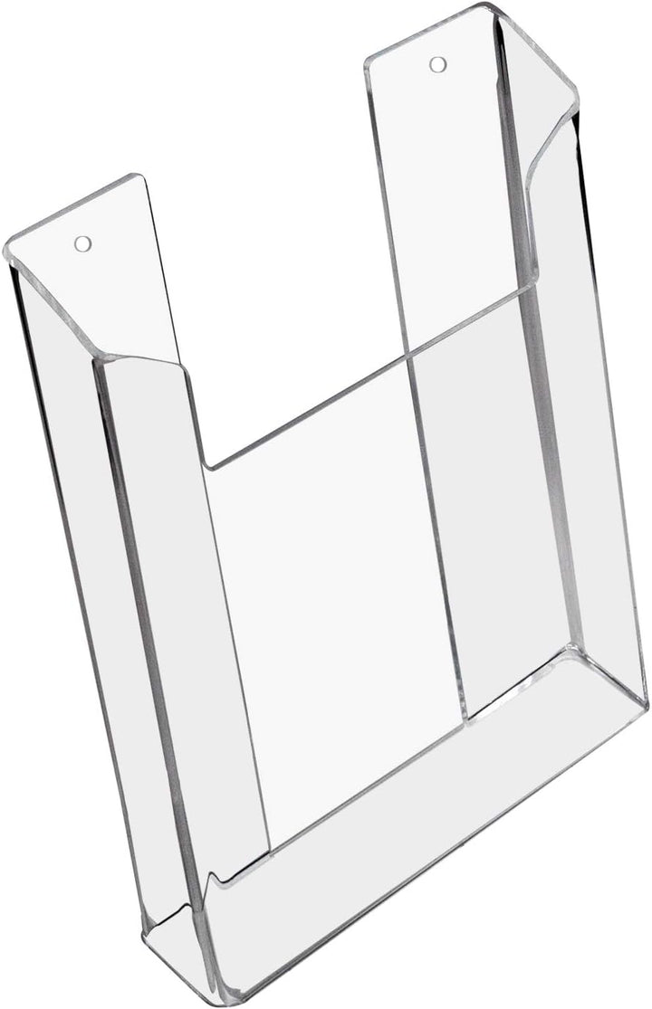 HMF 46842 Wand Prospekthalter aus Acryl | 10 Stück | DIN A5 Hochformat | Transparent 10 Stück DIN A5