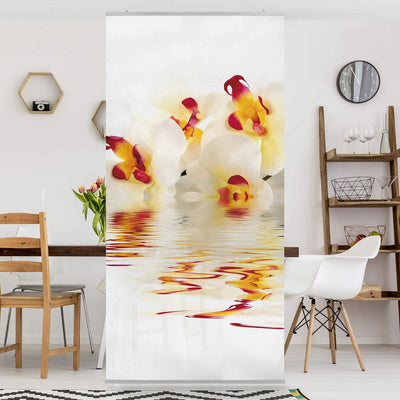 Bilderwelten Raumteiler Vivid Orchid Waters 250x120cm inkl. transparenter Halterung, inkl. transpare