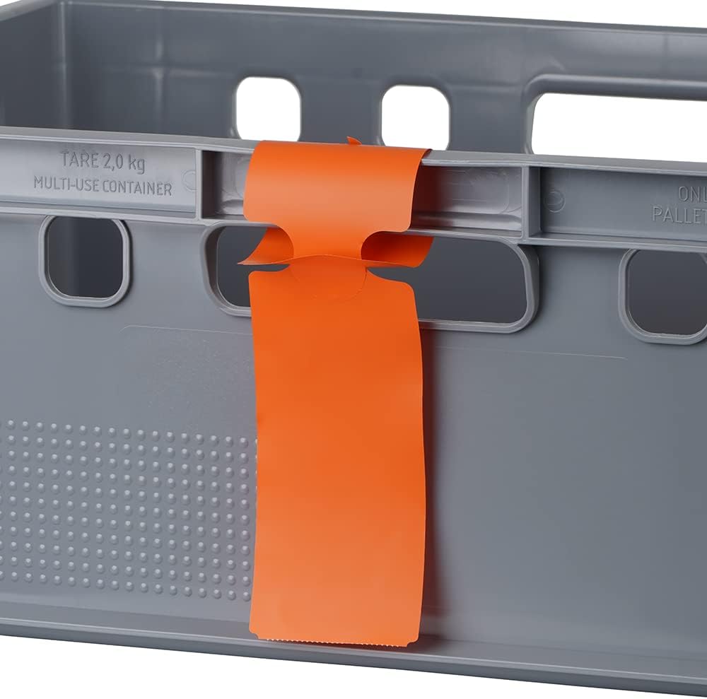 1000 Stück Schlaufenetiketten 65 x 283 mm, orange