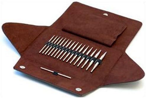Addi Click Lace Needle Set, Metall, Red, 3,5-8 mm Kurze Spitze, Kurze Spitze