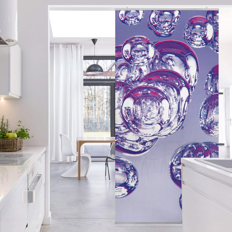 Bilderwelten Raumteiler Purple Bubbles 250x120cm inkl. transparenter Halterung 250x120cm incl. trans