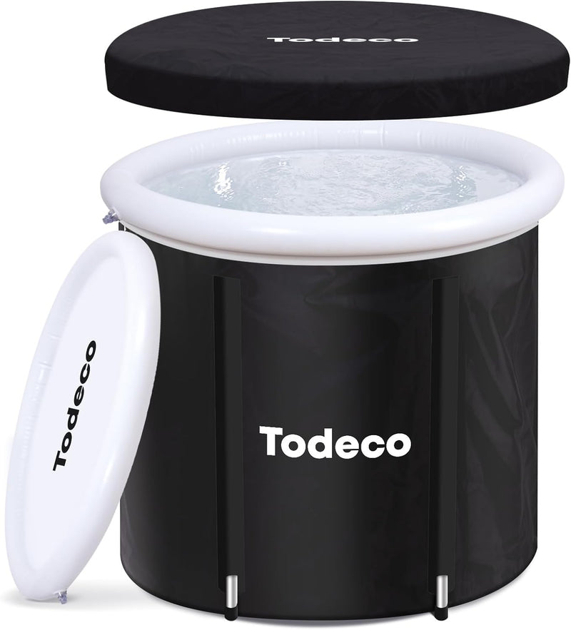 Ice Bath Todeco Eisbad Erholungsbadewanne Aussenbereich, Tragbare Badewanne für Erwachsene, Grosses