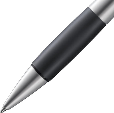 Lamy accent Kugelschreiber 296 – Aluminiumfarbener Kuli mit austauschbarem Kautschukgriffstück – Mit