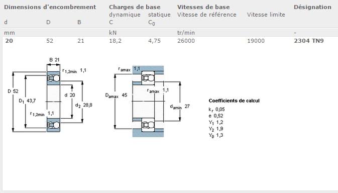 SKF 2304 TN9 selbstausrichtendes Kugellager