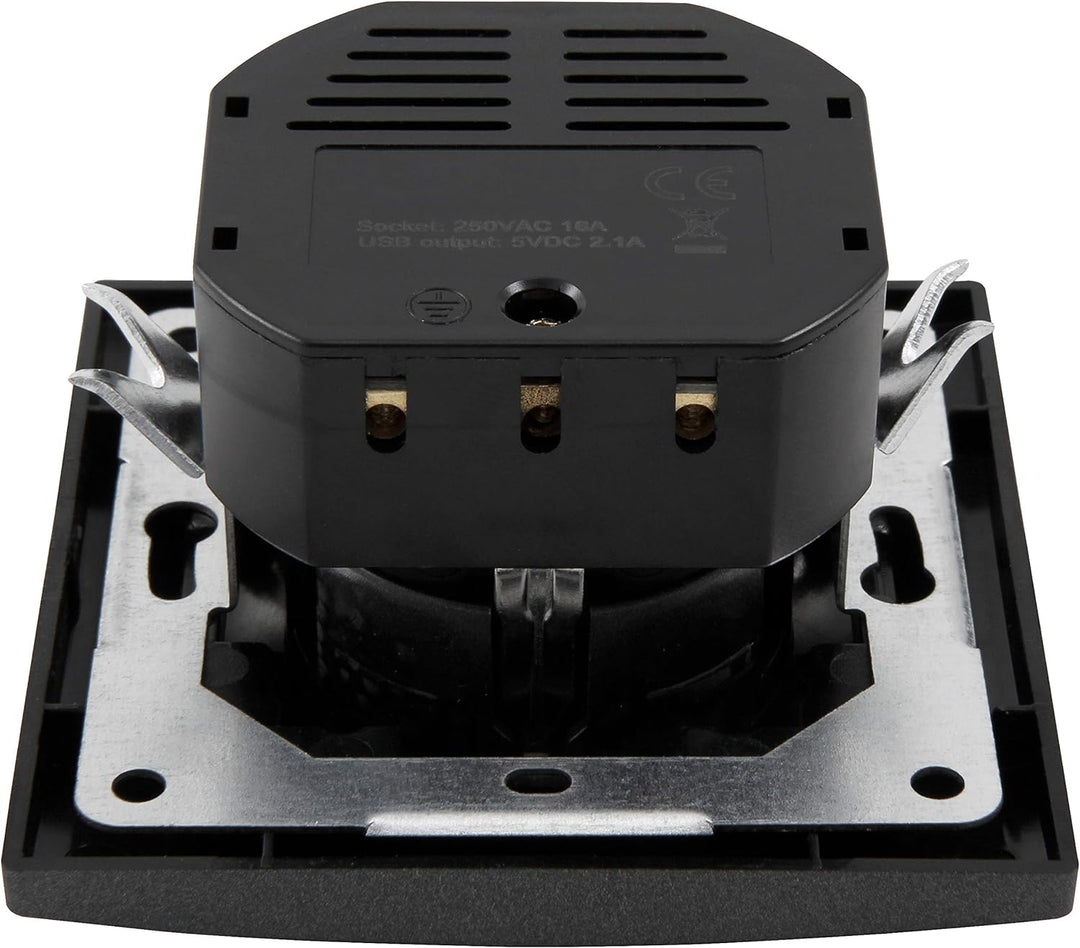 MC POWER - 12er Pack Steckdosen mit 2x USB + Rahmen | FLAIR | USB Steckdosen Set mit 1-fach Rahmen i