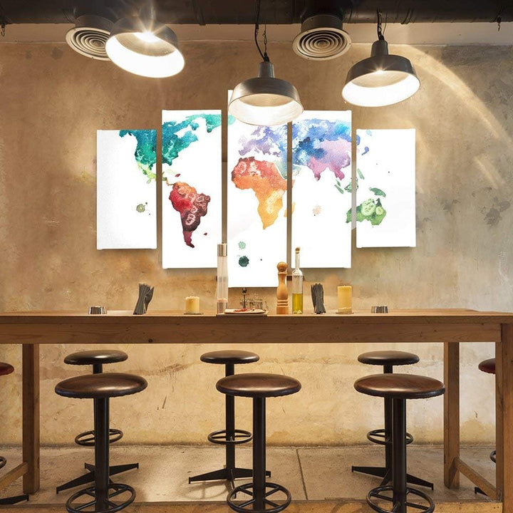 Feeby Frames, Leinwandbild Bilder Wand Bild - 5 Teile - Wandbilder Kunstdruck 200x100 cm, Typ A