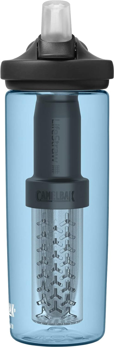 Camelbak Eddy+ gefiltert durch Lifestraw Water Bottle Echtes Blau Echtes Blau 600ML, Echtes Blau 600