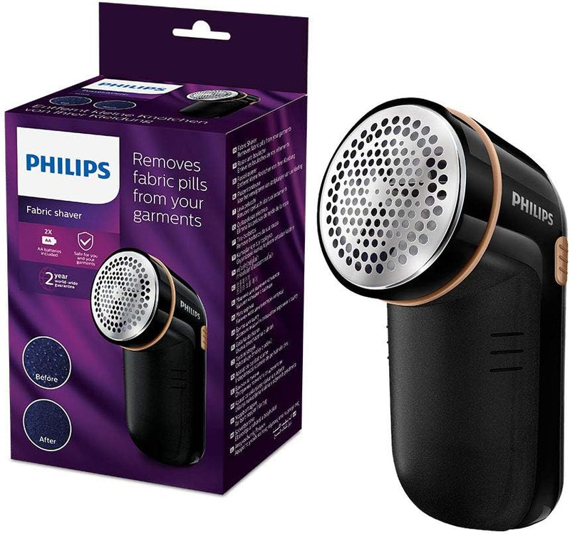 Philips Series 3000 Tragbarer Dampfglätter – 1000 W, weiss & GC026/80 Fusselentferner für alle Kleid