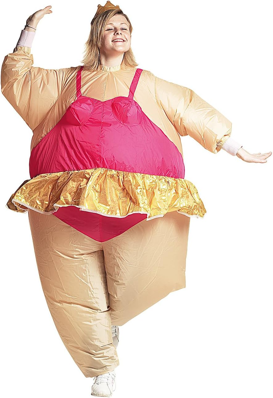 Playtastic Kostüm aufblasbar: Selbstaufblasendes Kostüm Ballerina (Karneval-Kostüm aufblasbar, Selbs