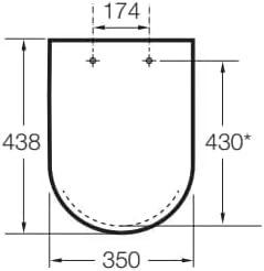 Roca A8019D200B WC-Sitz und Sitz von Supralit® mit Stossdämpfung, Kollektion Debba Square Weiss