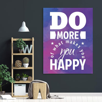 wandmotiv24 Deko Acrylglas Wand-Bild, Grösse 80x60cm, Hochformat, do More, Happiness, Pastell, Bilde
