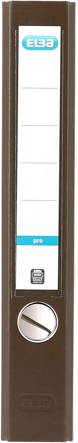Elba Ordner A4, Smart Pro, 5 cm schmal, Kunststoff aussen, braun, 10 Stück, braun