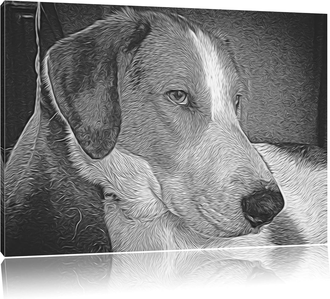 Jack Russel Terrier ruht sich aus Deluxe Format: 100x70 cm auf Leinwand, XXL riesige Bilder fertig g