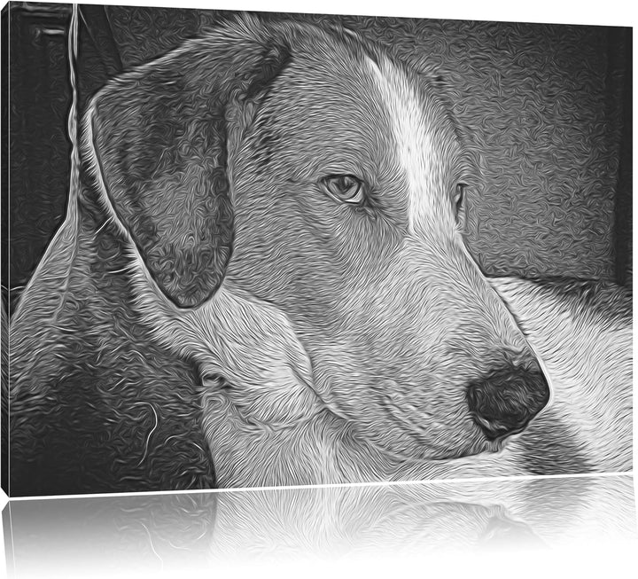 Jack Russel Terrier ruht sich aus Deluxe Format: 100x70 cm auf Leinwand, XXL riesige Bilder fertig g