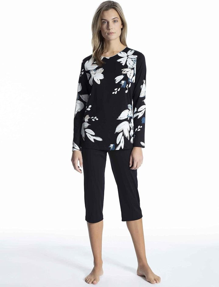 Damen Pyjama 3/4-Länge midnight b XS