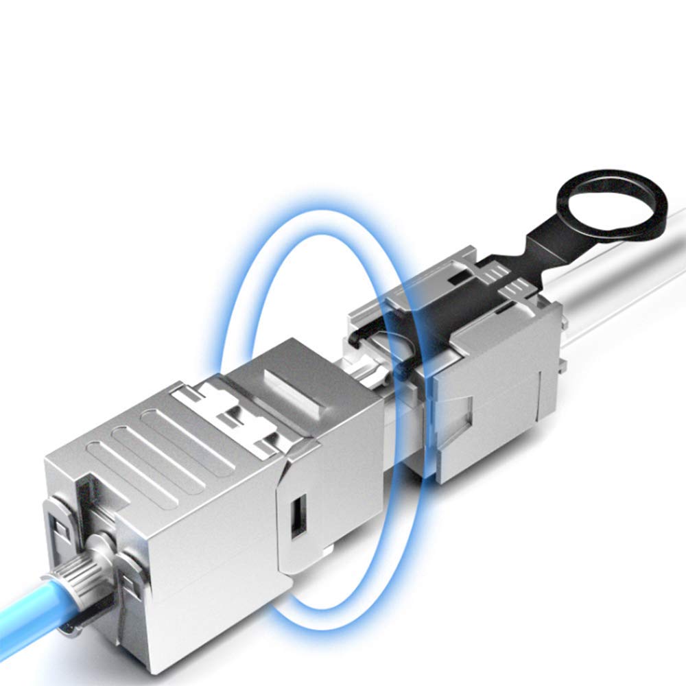 RedStar24 12x RJ45 Buchse Keystone Modul CAT 6a Jack STP Lan Buchse Werkzeuglos Montage 500Mhz 10 Gi