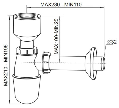 VBChome Urinal Zulauf Oben + Spülventil + Siphon Weiss Modern Hochwertig Keramik Pinkelbecken senkre