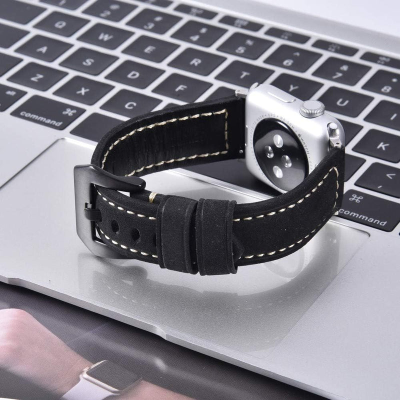 CoverKingz Leder Armband kompatibel mit Apple Watch Armband 42/44/45/49mm - Ersatzband für Apple Wat
