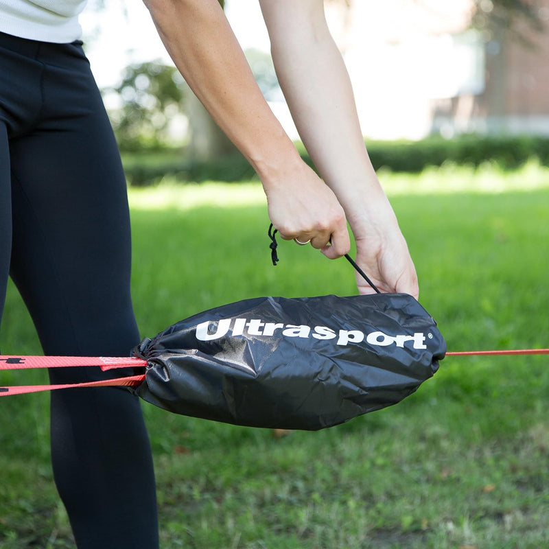 Ultrasport Slackline 15m-25m, mit Ratsche und Transporttasch, komplette Slackline-Satz, erhältlich m