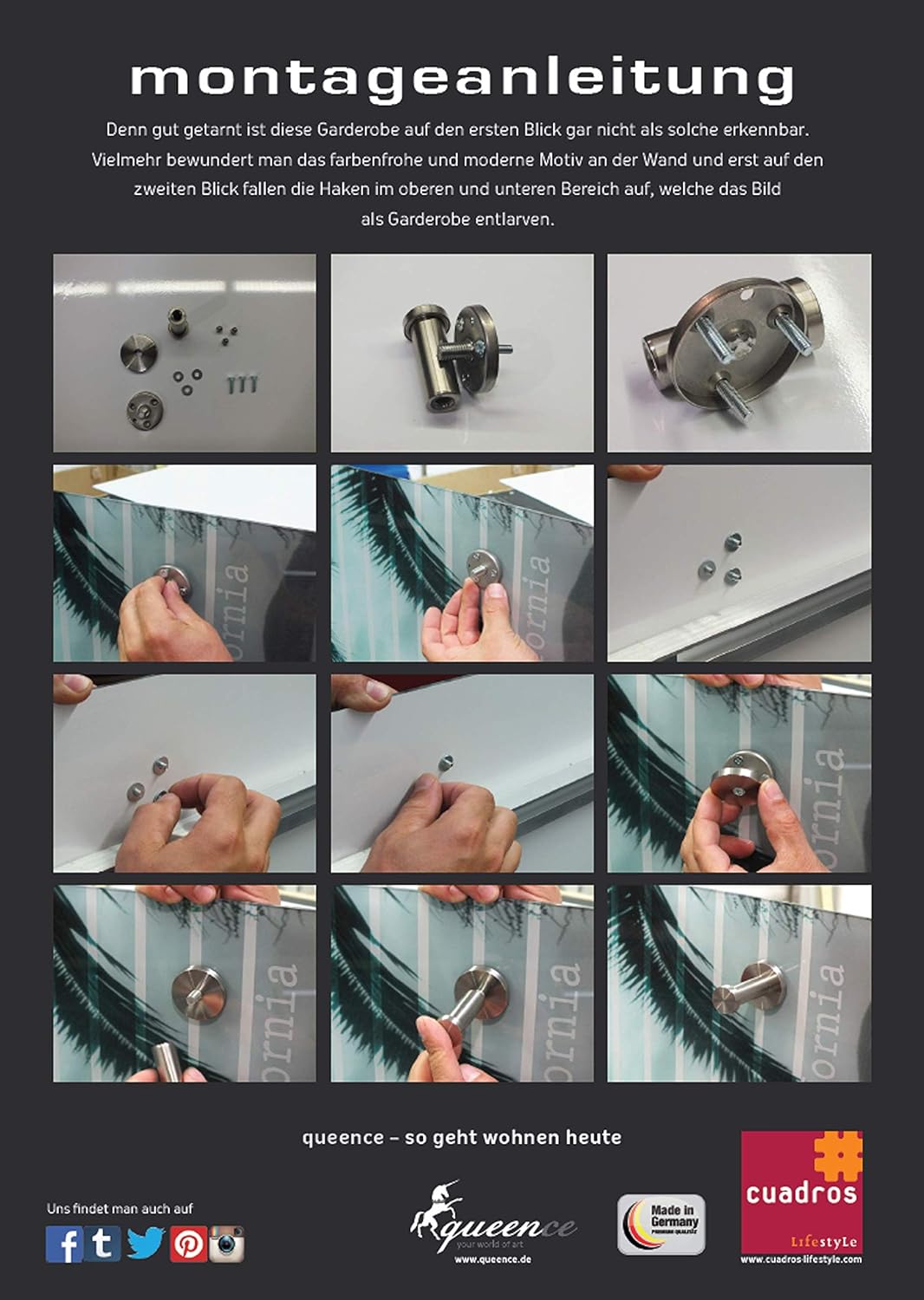 Cuadros Lifestyle Designer-Garderobe | Wandgarderobe | Flurgarderobe | Garderobenhaken | Garderobenp