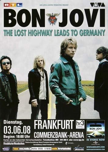 Bon Jovi - Leads to Germany, Frankfurt 2008 » Konzertplakat/Premium Poster | Live Konzert Veranstalt