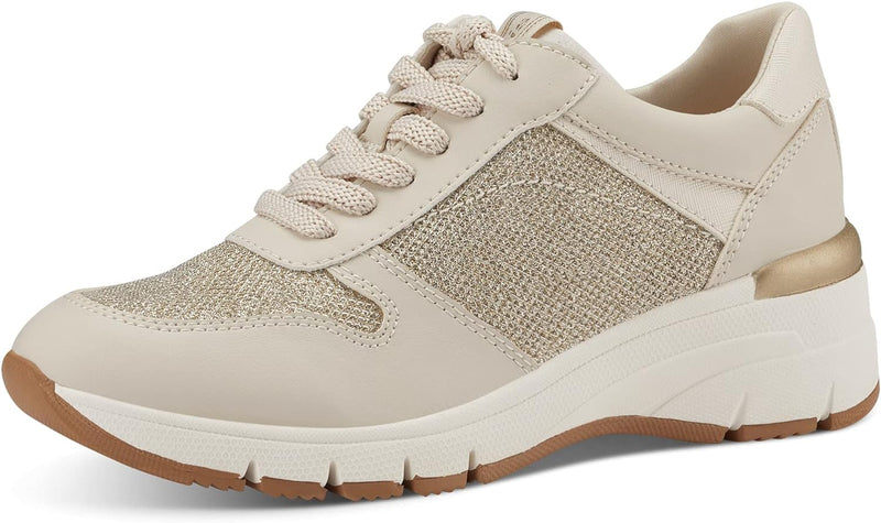 Tamaris Damen 1-1-23742-20 Sneaker Low 38 EU Beige, 38 EU Beige