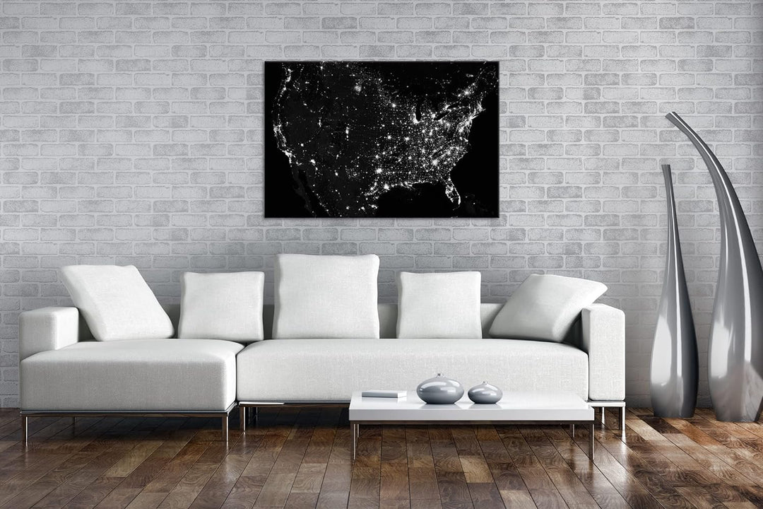 deyoli schlaflose Welt Effekt: Schwarz&Weiss, Format: 80x60 als Leinwandbild, Motiv fertig gerahmt a