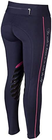 PFIFF 102846 Reitleggings Larissa, Grip-Kniebesatz, Kinder 104-164 Damen 34-50 34 Dunkelblau, 34 Dun