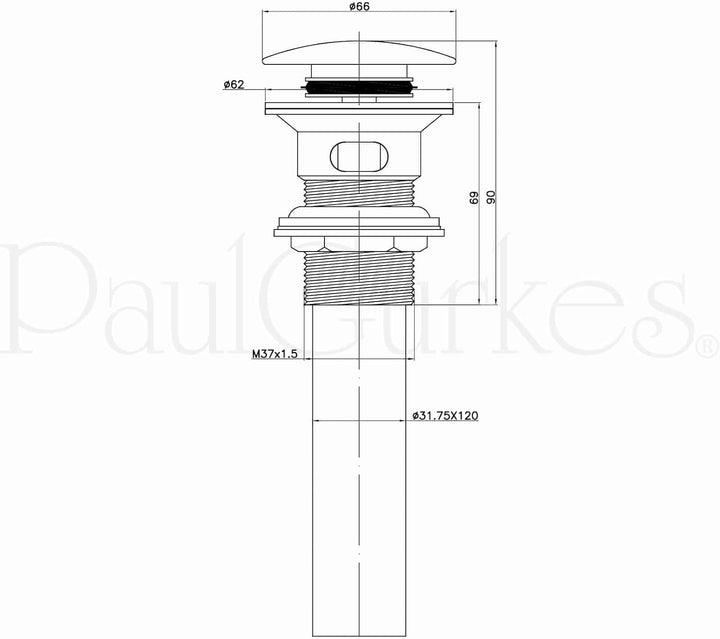 PaulGurkes Popup Excenter Messing gebürstet