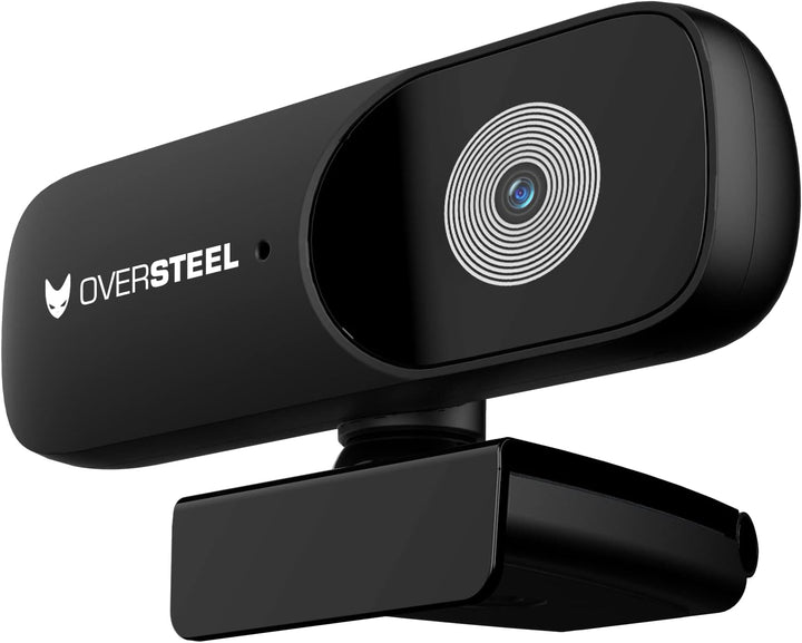 Oversteel - Bulat Webcam 1080P Full HD mit Mikrofon, 30fps, USB 2.0, Rauschunterdrückung, Videoanruf