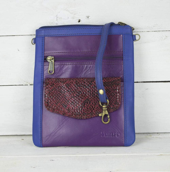 Sunsa Damen Leder Umhängetasche. Kleine Schultertasche auch als Trachtentasche oder Partytasche. Min